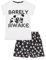 Girls Barely Awake Panda Short Pyjamas Black and White 7 to 16 Years (7-8 Years)