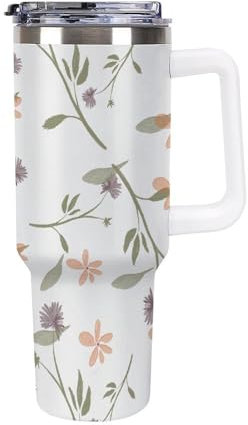 Fiore DreSS Borraccia Termica Stanley Con Cannuccia - Perfetta Per Mantenere Le Bevande Alla Temperatura DeSiderata 40oz