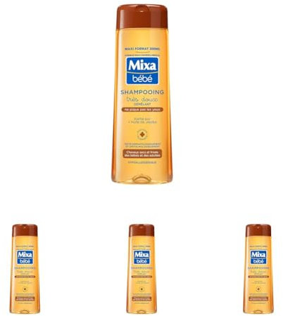 Mixa Bébé Shampooing Démêlant Très Doux Karité 300ml (Lot de 4)