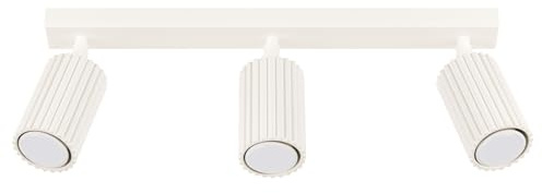 SOLLUX lighting Deckenlampe Deckenleuchte Deckenstrahler Aluminium 3 Flammig 45 x 6,5 x 16,5 cm Karbon Beige
