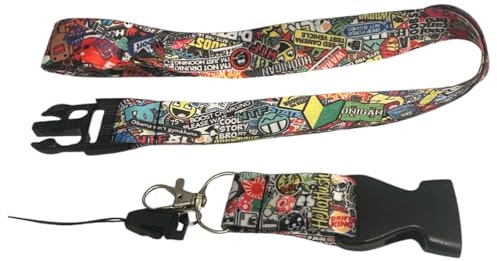JDM Sticker Bomb Umhängeband – JDM Car Enthusiast, Schwarz , One size