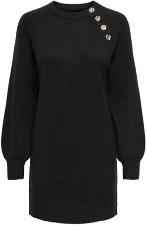 ONLY Damen Onlemma Ls Button Oneck Dress Nca KNT Onlemma Ls Button Oneck Dress Nca KNT (1er Pack)