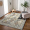 BEIMO Waschbarer Rutschfester Teppich 160x230 cm, Vintage Boho Stil, Leichte und Farbechte Matte, Strapazierfähig für Flur, Eingangsbereich, Wohnzimmer und Stark Beanspruchte Bereiche