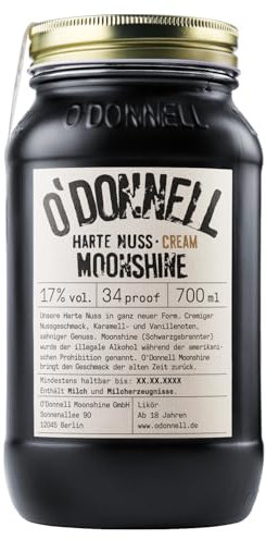 O'Donnell Moonshine Harte Nuss Cream Likör Deutschland inkl. FeinWert E-Book (1 x 0,7l)