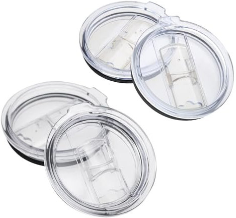 xbiez 2 Pcs Food Grade Plastic Coffee Mug Lid Thermos Tumbler Water Cup Lids Durable Plastic Mug Cover Sealing Cup Bottle Gift