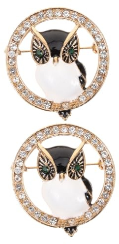 DEARMAMY Eulenbrosche Kette Broschennadel für Party Wäscheklammer Anstecknadel aus Emaille Katze Stifte Merch abstecknadeln trachtenbrosche Anzug Brosche dekorative Broschennadel Legierung