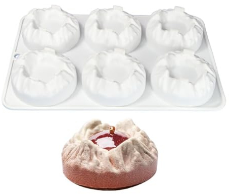 DUBENS Silicone Baking Mould for Mousse Cakes - DIY Snow Mountain & Volcano Design Ideal for French Desserts, Chocolates, Pies and Creative Baking Projects for Any Occasion
