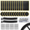 unillea Kit de Réparation Vélo 30 Pièces, Rustines Auto-adhésives sans Colle pour Chambre à Air, Étanche Flexible Rapide pour Pneu VTT Vélo Route E-Bike, Compact Pratique sans Outil