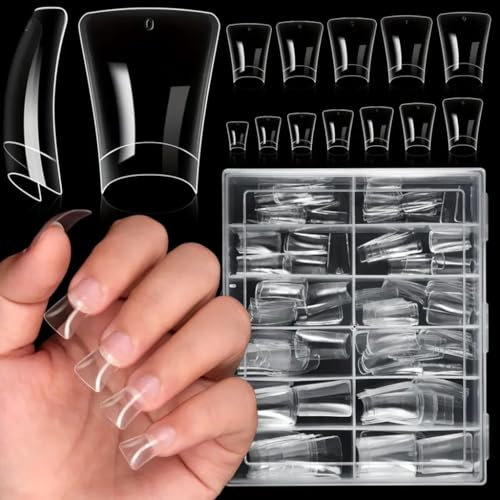 120/504pcs Duck Feet False Nails Short Curved Tips Manicure Nails Accesories Nails Art Decors for Salon and Home Use