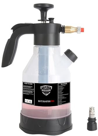 PRO Handheld Pump up Foam Sprayer Snow Cannon Gun, 2L Heavy Duty Pressurised Soap Dispensing with Two Nozzles Car Blaster, Hand Pumping Spraying Pump Action Spray Bottle for Car Cleaning & Valeting