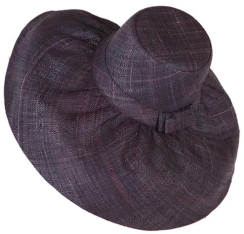 Pamela Invité Mariage Femme Chapeau Ibiza Grand en Raphia de Madagascar Pamela Aile Longue 18 cm Moldeable Chapeau de Plage Femme Paille Marraine Mariage Pamelas pour Mariage et Coiffe 10 Couleurs