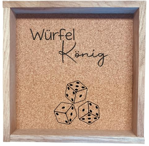 Würfelbrett mit Spruch (Würfelkönig)
