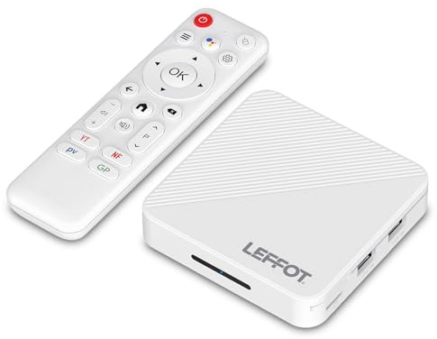 Android 14.0 TV Box 2026, LEFFOT 4K UHD TV Streaming Box, 2GB RAM 16GB ROM