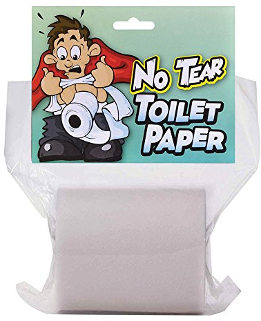 Bristol Novelty GJ414 No Toilet Paper | White | Pack of 1 No Tear, unisex-adult, One Size