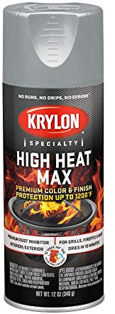 Krylon K01608000 High Heat Max, Aluminum, Gloss, 12 ounce