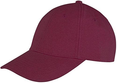 Result Core Memphis 6 Panel Brushed Cotton Low Profile Cap - 18 Colours Av - Red