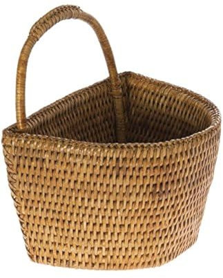 KOUBOO La Jolla Rattan Wall Basket, Small, Honey Brown, Wicker