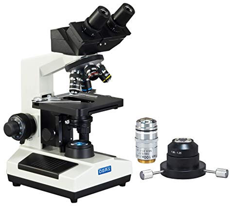 OMAX - 40X-2000X 3MP Digital Camera Integrated Microscope with LED Illumination + Oil Darkfield Condenser + 100X Plan Objective Lens - MD827S30L-A191BOIL