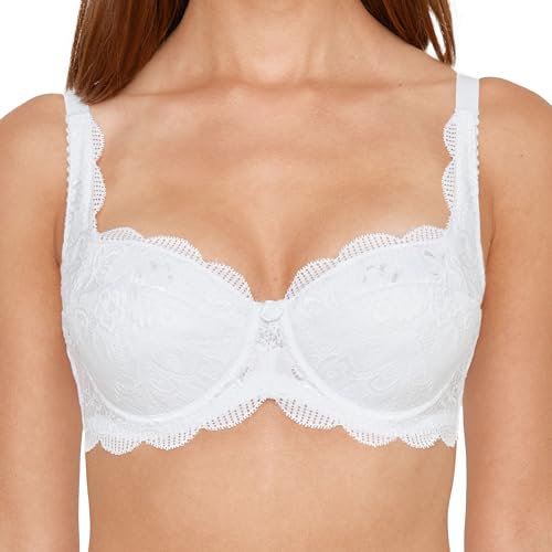 Susa Wiesn-Zauber Dirndl-BH 8033 Balconette Reggiseno, Semi-Trasparente Pollici, Weiß 003, 80A Donna
