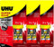 UHU Sekundenkleber blitzschnell MINIS, flüssig 3 x 1g (3 Packungen)