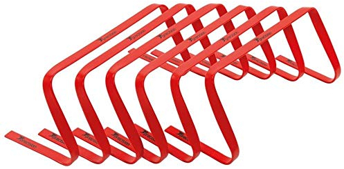 Precision Tr597 Präzisions-Hürden-Set, flach, 6 Stück, rot, 23 cm