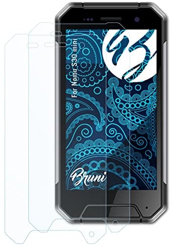 Bruni Schutzfolie kompatibel mit Nomu S30 mini Folie, glasklare Displayschutzfolie (2X)