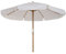 Outsunny Parasol droit parasol de jardin rond grande taille de jardin Ø 3 m bois de bambou crème