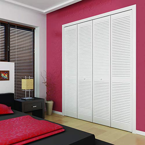 Closet Door, Bi-fold, Kimberly Bay Traditional Louver-Louver White 80 in x 30 in.