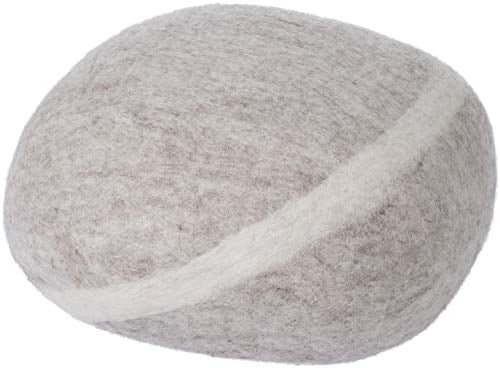 myfelt Béla - Filz Kieselstein, Meditationskissen, Yogakissen, Dekokissen, Pouf, beige rund - Größe S
