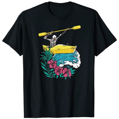 KAJAK KANU Skelett RAFTING BOOT Wassersport raftingboot T-Shirt