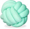 Relaxdays Knotenkissen, geknotetes Kissen für Sofa, Bett, dekorativ, skandinavisch, Zierkissen Knoten, Ø 25 cm, Mint, 1 Stück, 10025428_213