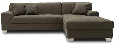 DOMO. collection Ecksofa Capri, Sofa in L-Form, Couch, Polsterecke, Eckcouch, Sofa-Garnitur, 239 x 152 x 75 cm (BxTxH), Khaki