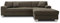 DOMO. collection Ecksofa Capri, Sofa in L-Form, Couch, Polsterecke, Eckcouch, Sofa-Garnitur, 239 x 152 x 75 cm (BxTxH), khaki