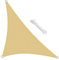 swift Toldo Vela de Sombra Triangular 3.5x3.5x4.9 Metro HDPE Transpirable Protección Rayos UV para Patio Exteriores Jardín, Color Arena