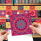 WALPLUS 120 Stück 15x15cm Farbenfrohes Mandala Mehrfarbig Wandfliesen Aufkleber Schälen und Kleben Backsplash Abziehbilder Startseite Dekore Aufkantung für Küche Badezimmer Kacheln Farbe auf Wand