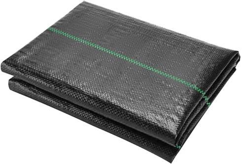 GRASSCLUB 5 x 10 Feet Weed Barrier Fabric Garden Landscape Weed Blocker Woven Fabric Heavy Duty Ground Cover Mat