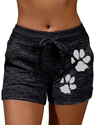 MUYOGRT Damen Shorts Sommer Sporthose Kurz Fitnessleggings High Waist Sport Yoga Hose Fitness Joggen und Training Sporthose für Damen Gym Running Beiläufige Elastisch(Schwarz,L)