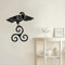 Odin Crow Vinyl Wandtattoo Blumen- Und Vogel Viking Rune Tür Und Fenster Aufkleber Kinderzimmer Wohnzimmer Home Decoration Art Wallpaper 57X59Cm