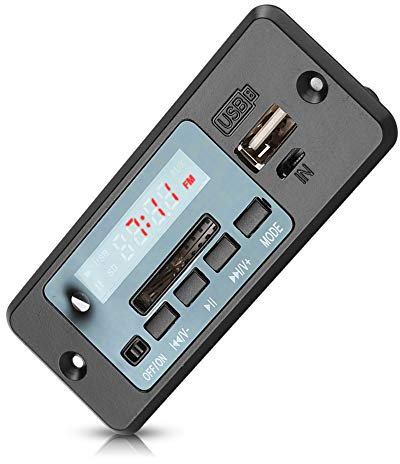 Goshyda Digital Amplifier Board,MP3 Audio Decoder Module,USB FM Radio MP3 Decoding Board Music Player with Power Amplifier(black)