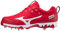 Mizuno 320630.1000.14.1050 9-Spike Herren Metall Baseball Cleat 10 1/2, Rot-Weiß, 44 EU