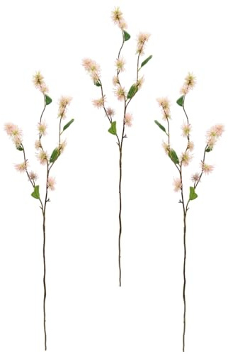 Kunstzweig Zaubernuss mit Blüten Hamamelis Kunstast Dekoast Dekozweig Äste AST Zweige Blumenzweige Künstlicher Kunstblume Frühlingsdeko Einzelblume Knospen Weidekätzchen Floristik Kunstpflanzen