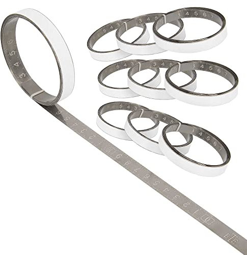 SCHMIDT systemprofile 10x Maßband 2m Links-Rechts Skala Edelstahl Skalenbandmaß selbstklebend Bandmaß