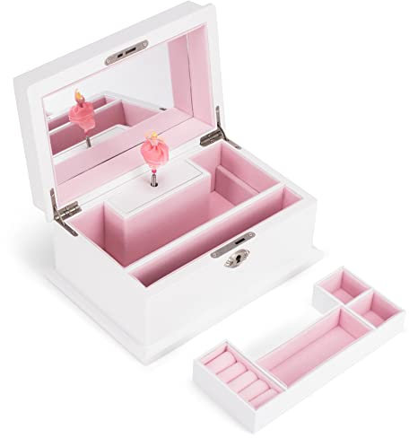 Cottage Garden Ballerina Schmuckkästchen aus Holz, 25,4 cm