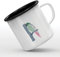 Mygoodprice MUG tasse émaillée au motif Vintage perroquet