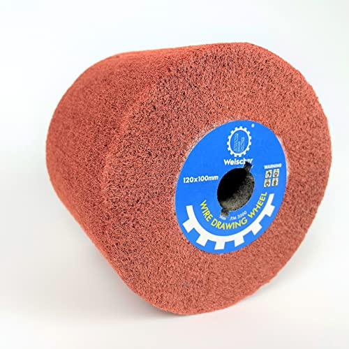 Satinierwalze Schleifwalze Schleifmop 120 x 100 mm Nylon-Vlies Körnung 600