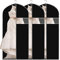 Atmungsaktive Kleidersäcke, 183cm(3 Stück) zum Aufhängen, für Hochzeitskleid, Brautjungfernkleid, Taschen für Kleider, Abschlussball, Brautkleidung, Kleidertaschen, mottensicher, Kleidersäcke Schwarz