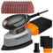 VonHaus Detail Sander - 130W Electric Sander for Wood with Dust Collector, 12PCS Sandpaper - 13000RPM, Compact & Ideal for Tight Space Sanding, Home Improvement - Ergonomic Design Handle
