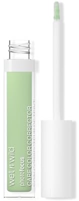 Wet n Wild Photo Focus Care Color Corrector, Concealer mit Pflegenden Inhaltsstoffen, Farbkorrektor zum Kaschieren von Rötungen, Neutralisieren von Orangefarbenen Untertönen und zum Highlighten, Grün