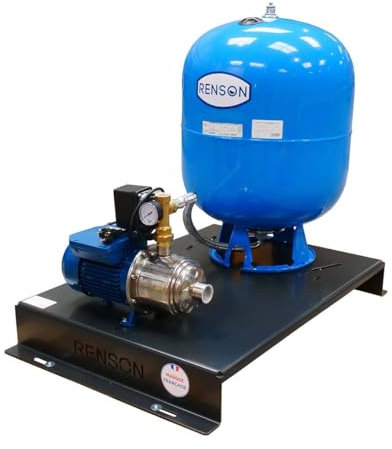 Groupe de surpression 100L 1300W, FABRICATION FRANCAISE, 230V, Débit max 160L/min, Pression max 8 bar, livré avec accessoires RENSON