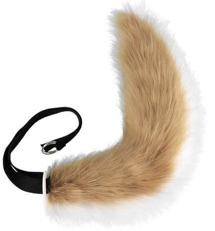 ISAKEN Fuchsschwanz Cosplay Kostüm Set, Halloween Kunstfell Fuchsohren Plüsch Wolf Fuchsschwanz Kinder Kostüm Set Halloween Kostüm Cosplay Kopf Zubehör für Kinder Mädchen Jungen Frauen